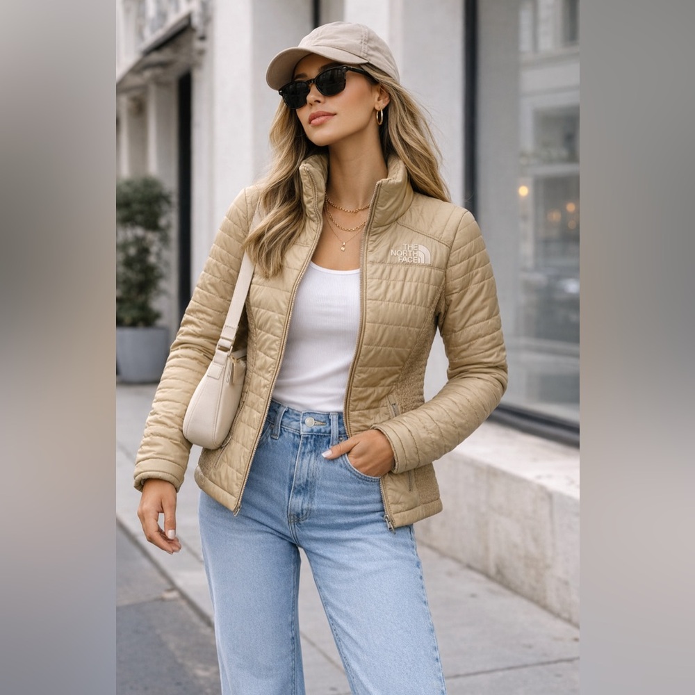 The North Face Butter Yellow Puffer Jacket